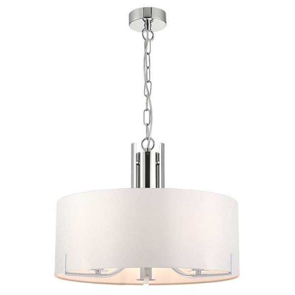 (image for) 3 Light Chrome Pendant with Shade